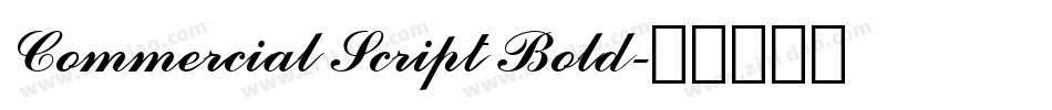 Commercial Script Bold字体转换